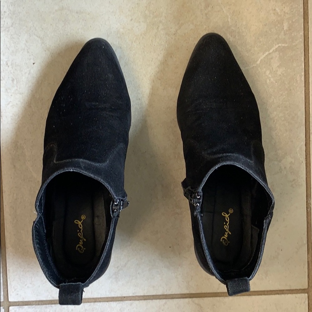 Black Suede  Booties